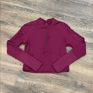 Lululemon burgundy half-zip long sleeve - 6